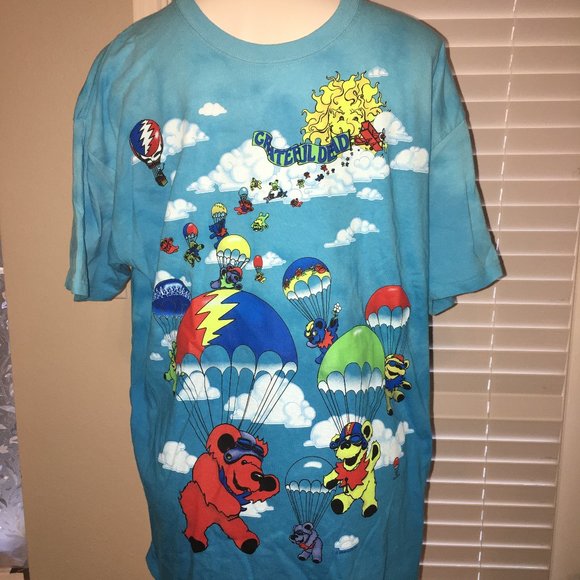 New Dead Songs Filled the Air Parachuting Bears T Shirt XL  Box Lb1 - Picture 3 of 10